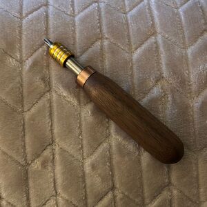 Hand Turned Wood Handle Screwdriver with quick release catch